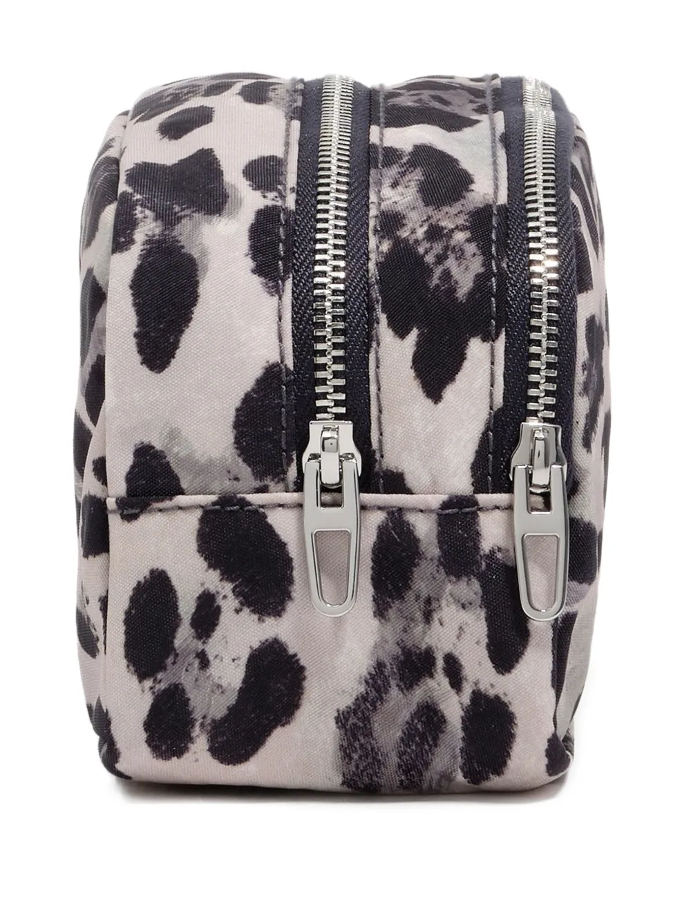 Bimba y Lola Make-up tas met luipaardprint en dubbele rits Grijs