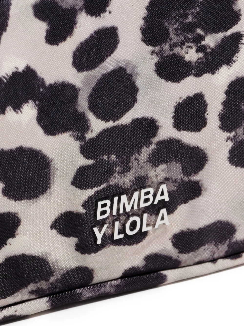 Bimba y Lola Make-up tas met luipaardprint en dubbele rits Grijs