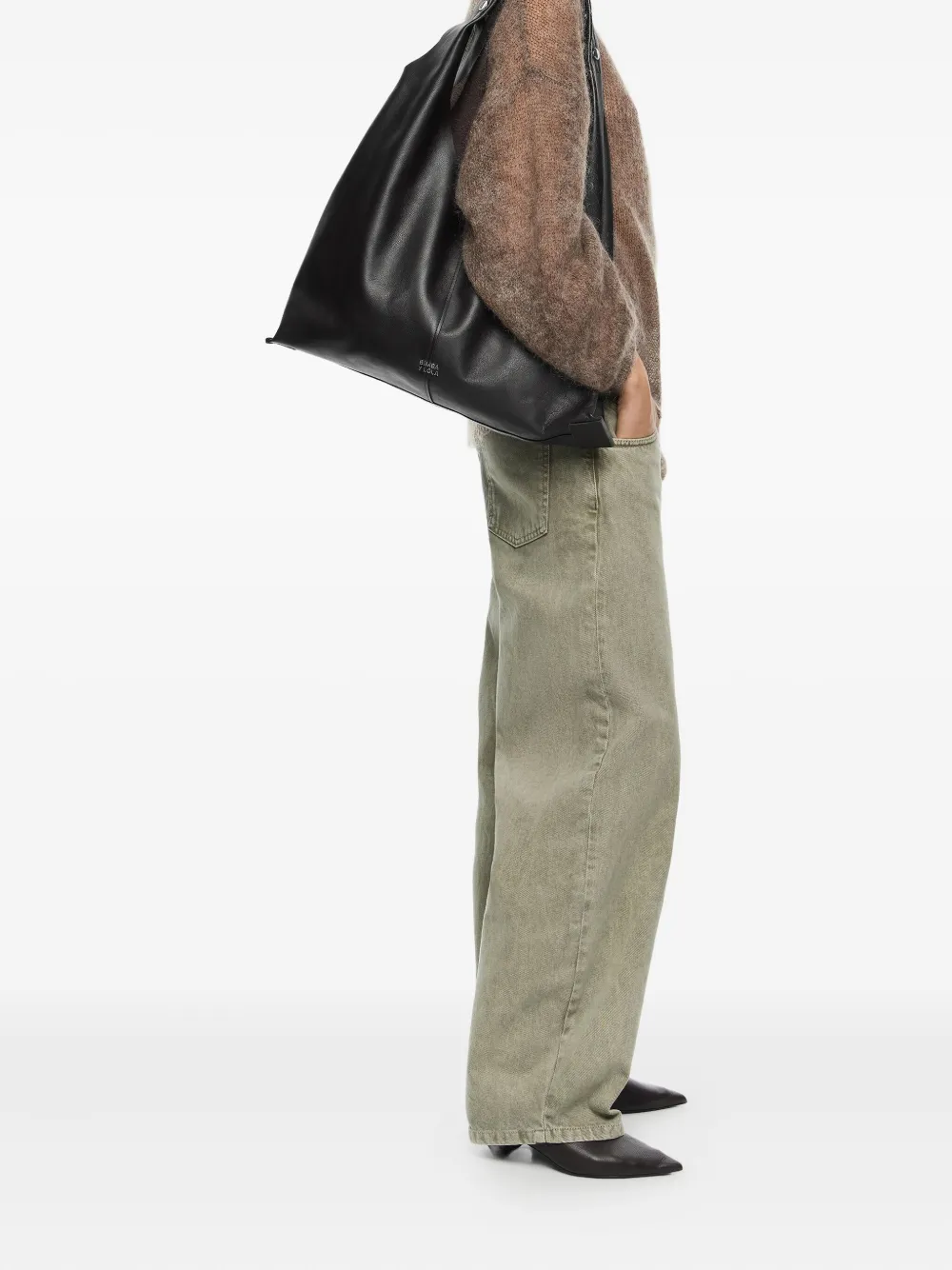 Bimba Y Lola Maxi Bikini Shoulder Bag In Brown