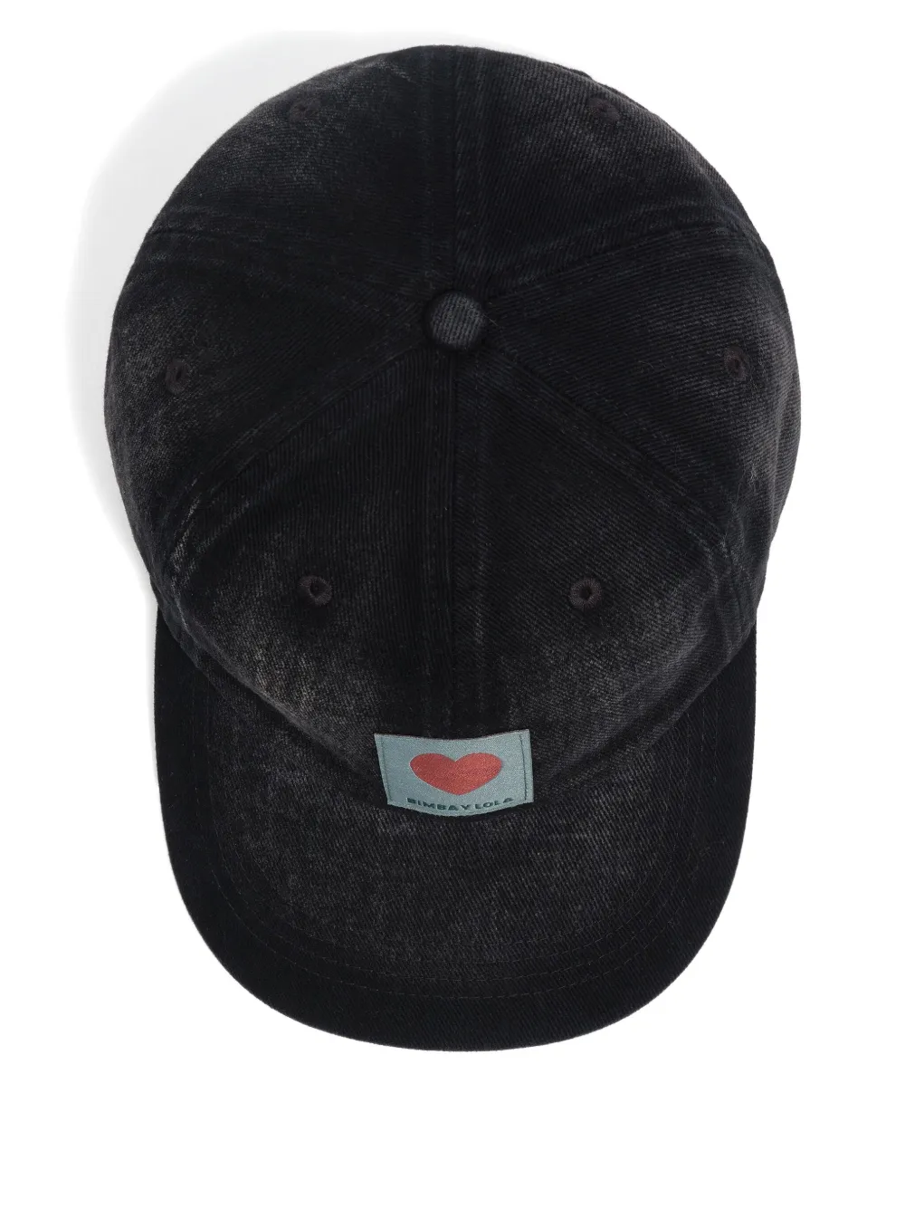 Bimba Y Lola Heart-patch Cotton Cap In Black