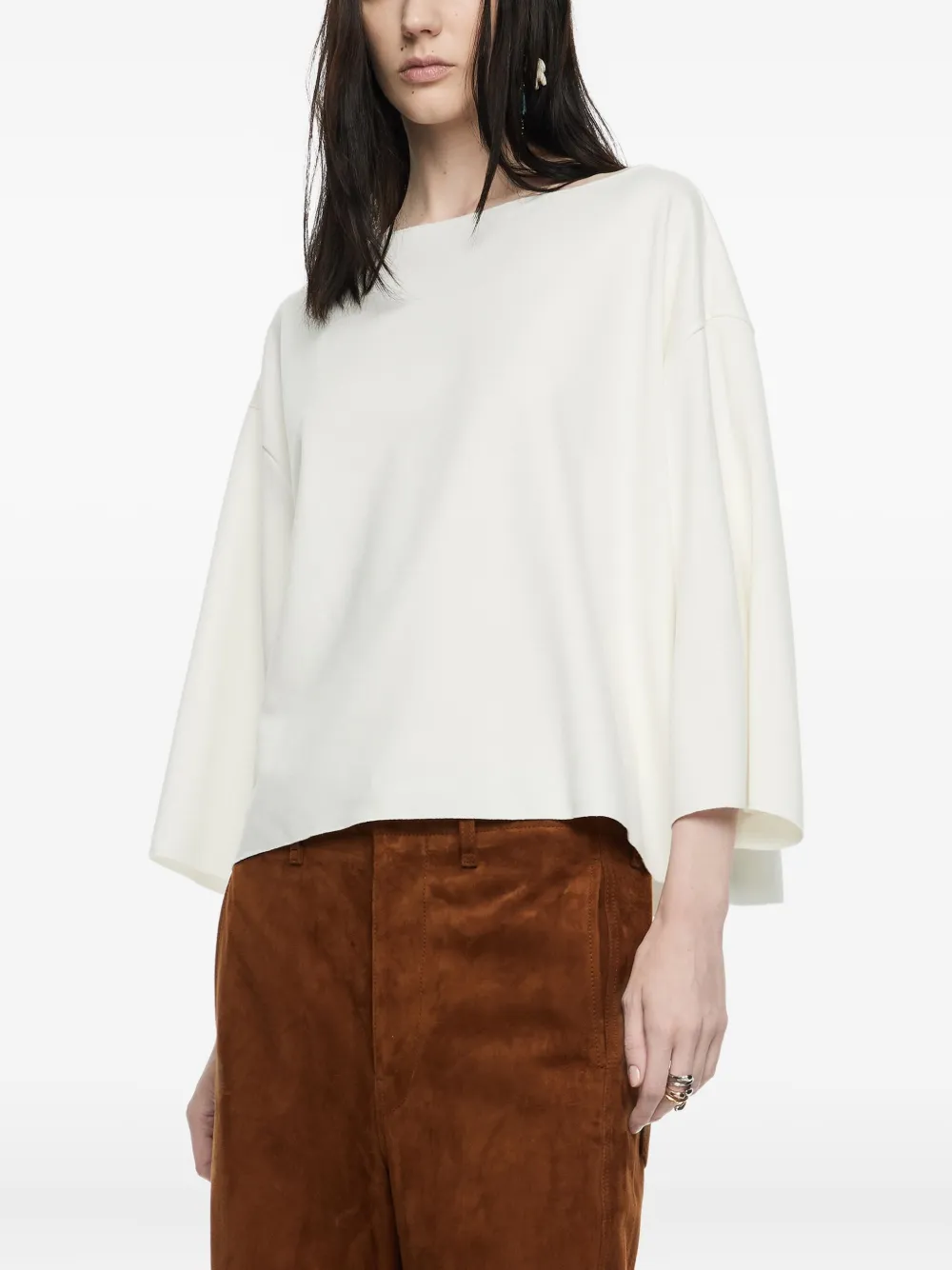 Bimba y Lola T-shirt met boothals Wit