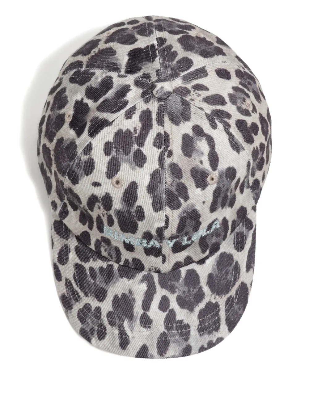 Bimba Y Lola Leopard-print Embroidered Cap In Black