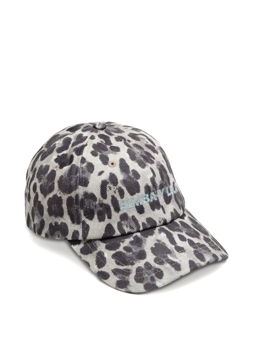 Bimba Y Lola Leopard-print Embroidered Cap In Black