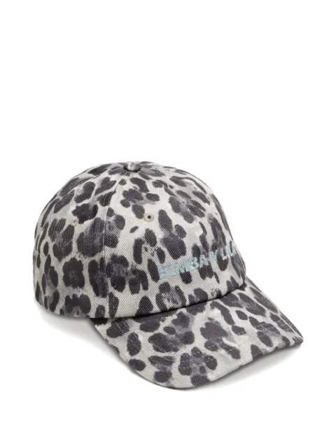 Bimba y Lola leopard-print embroidered cap
