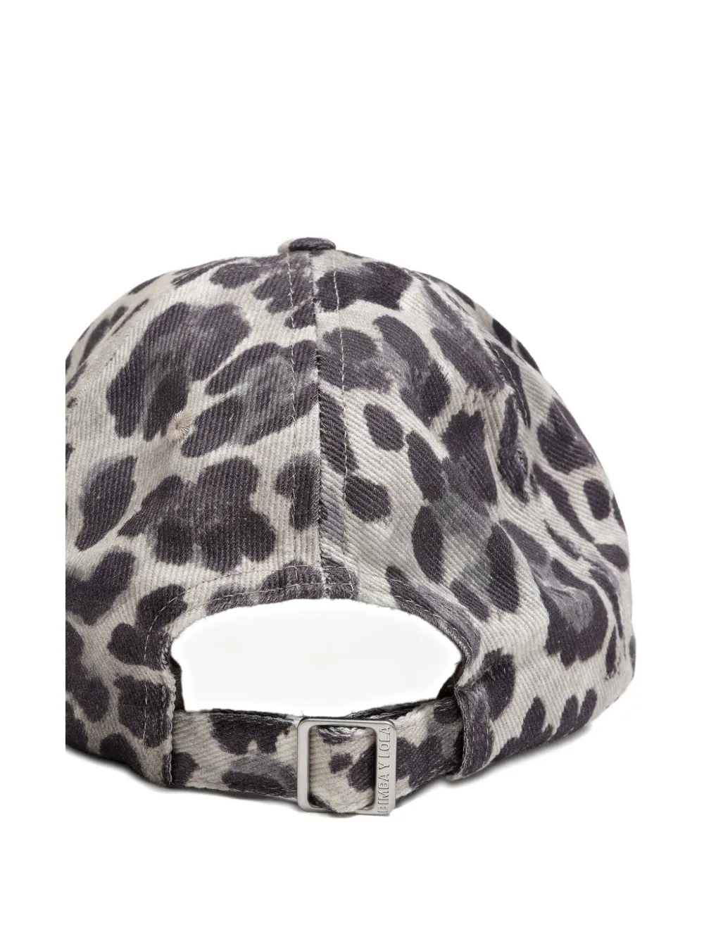 Bimba Y Lola Leopard-print Embroidered Cap In Black