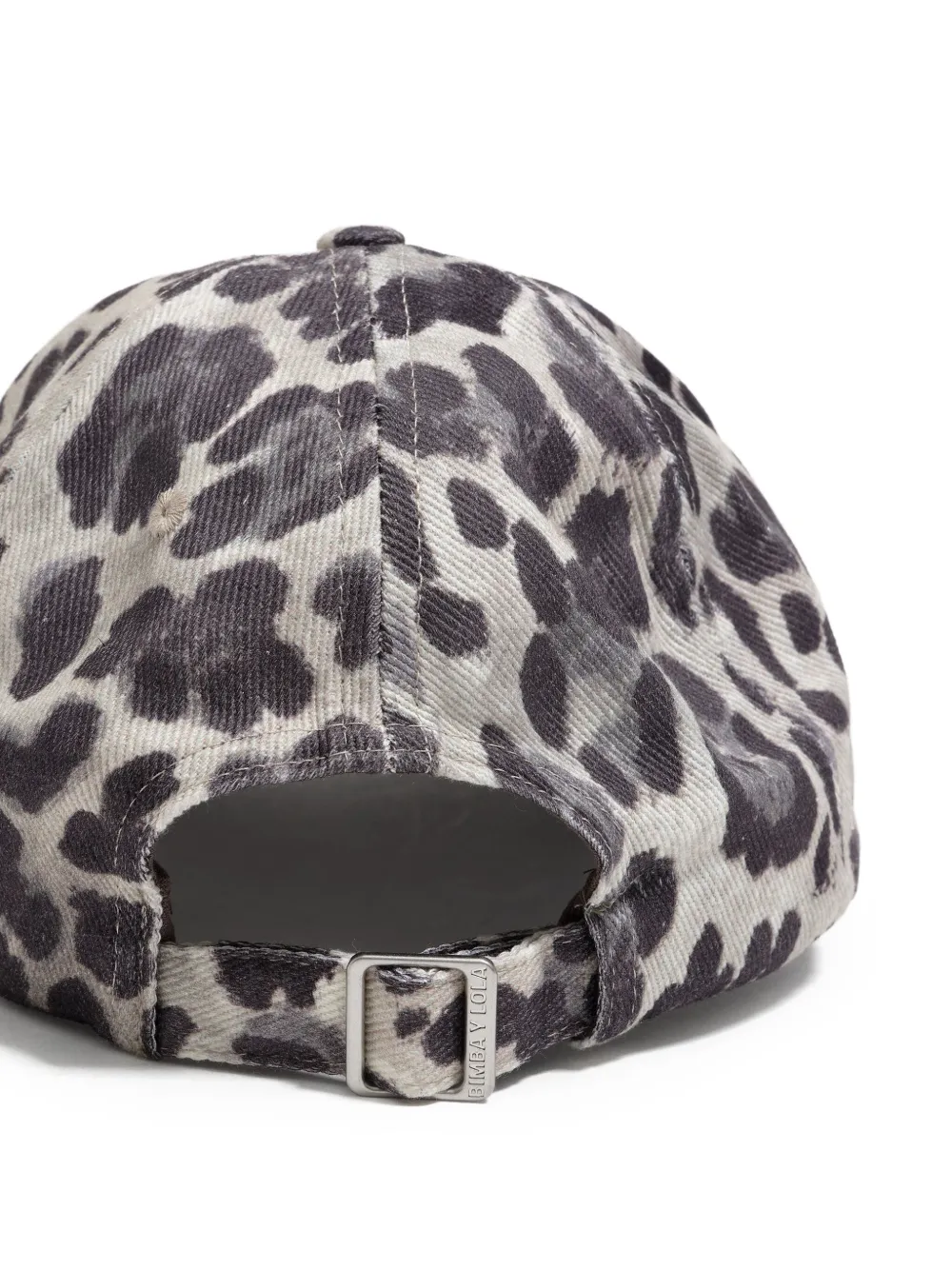 Bimba y Lola leopard-print embroidered cap - Grijs