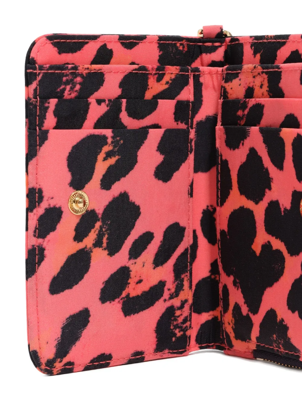 Bimba Y Lola Leopard-print Zip Wallet In Pink