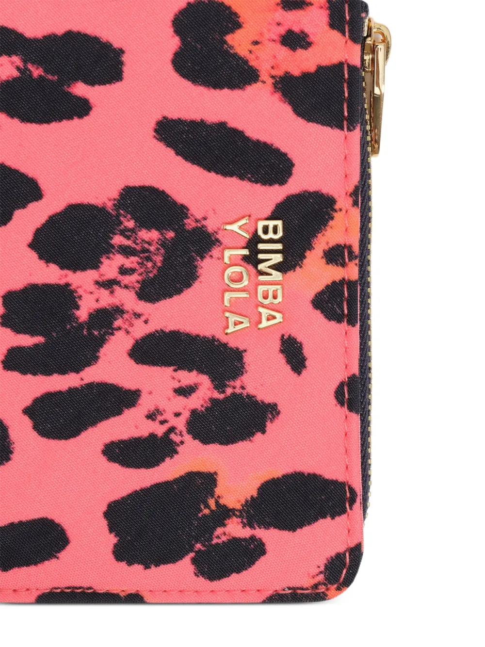 Bimba y Lola Portemonnee met luipaardprint en rits Roze