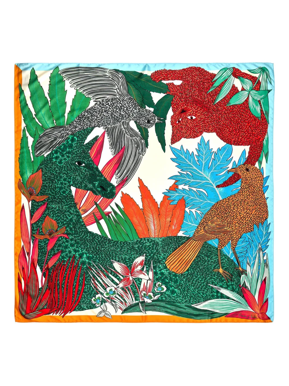 Bimba Y Lola Animals Print Scarf In Multi