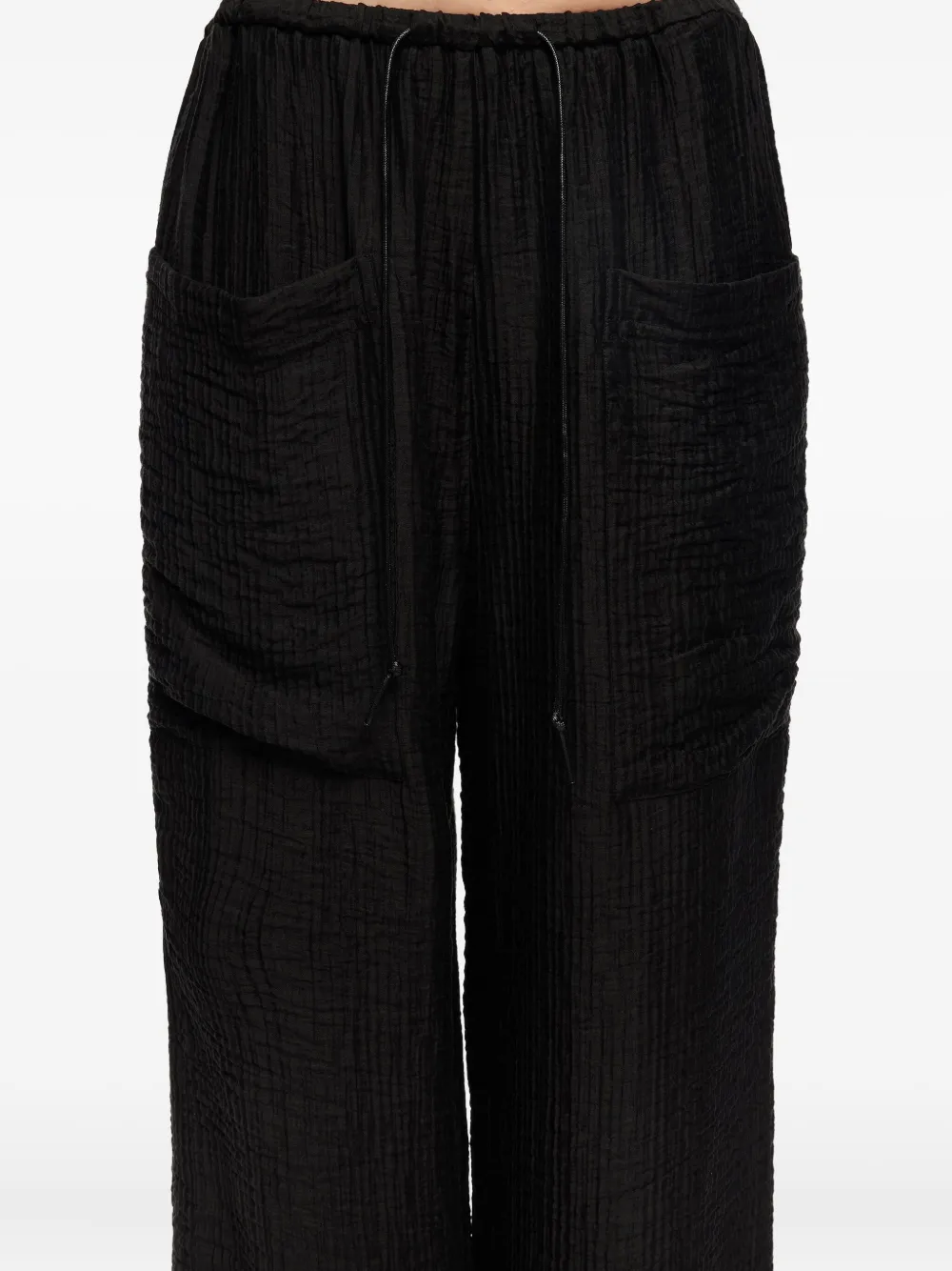 Bimba Y Lola Patch-pocket Drawstring Trousers In Black
