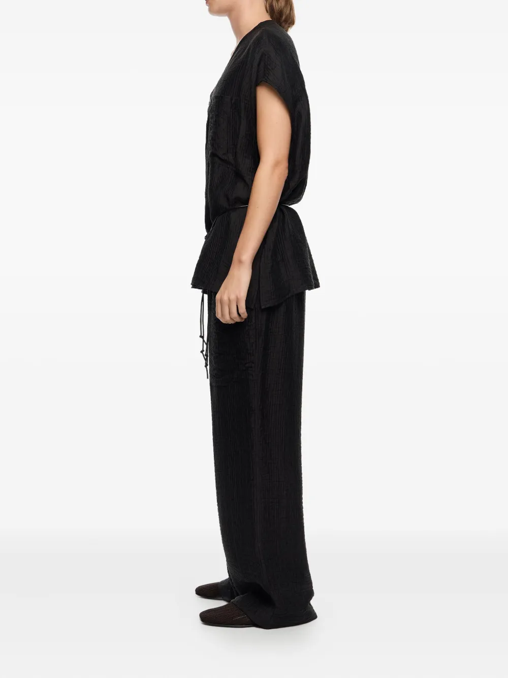 Bimba Y Lola Patch-pocket Drawstring Trousers In Black