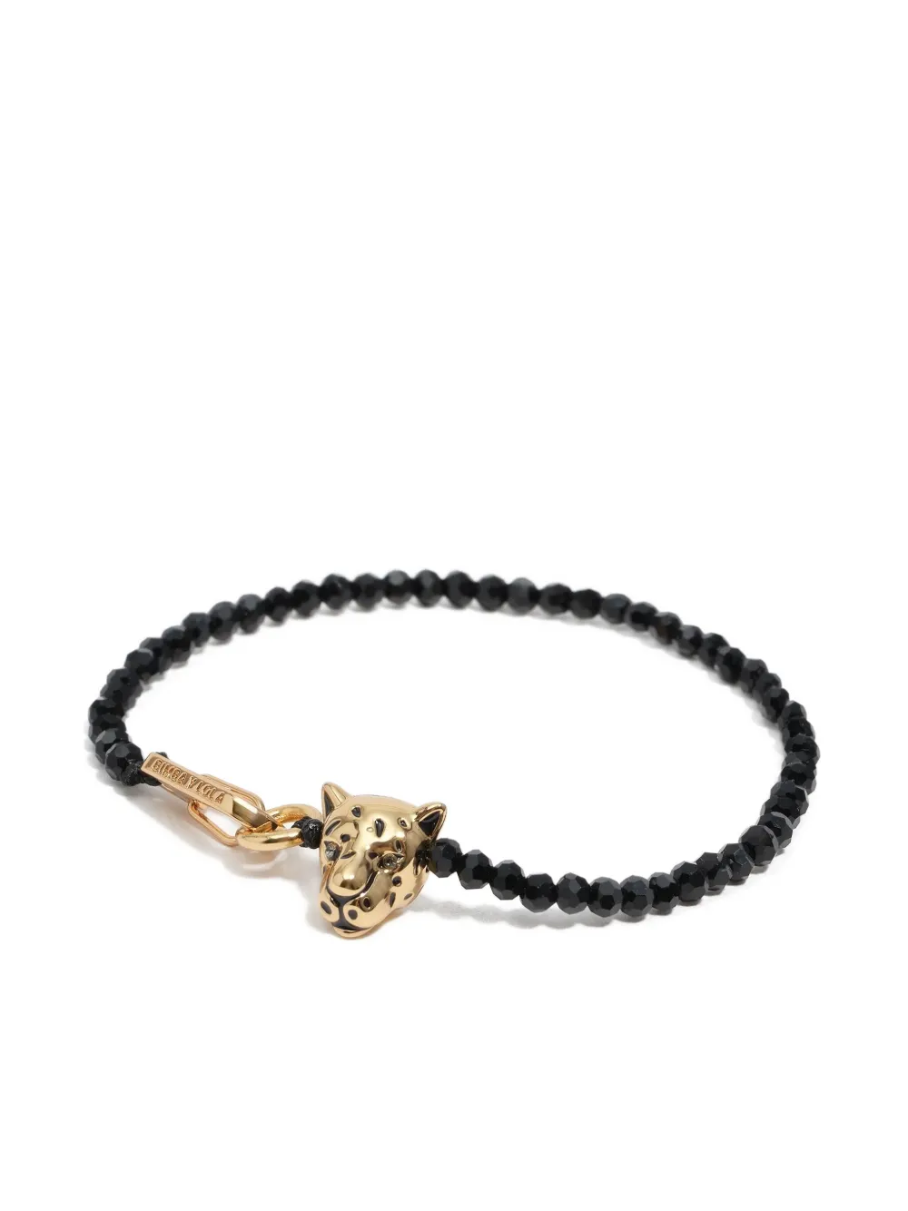 Bimba y Lola Kralenarmband met panterkop - Zwart