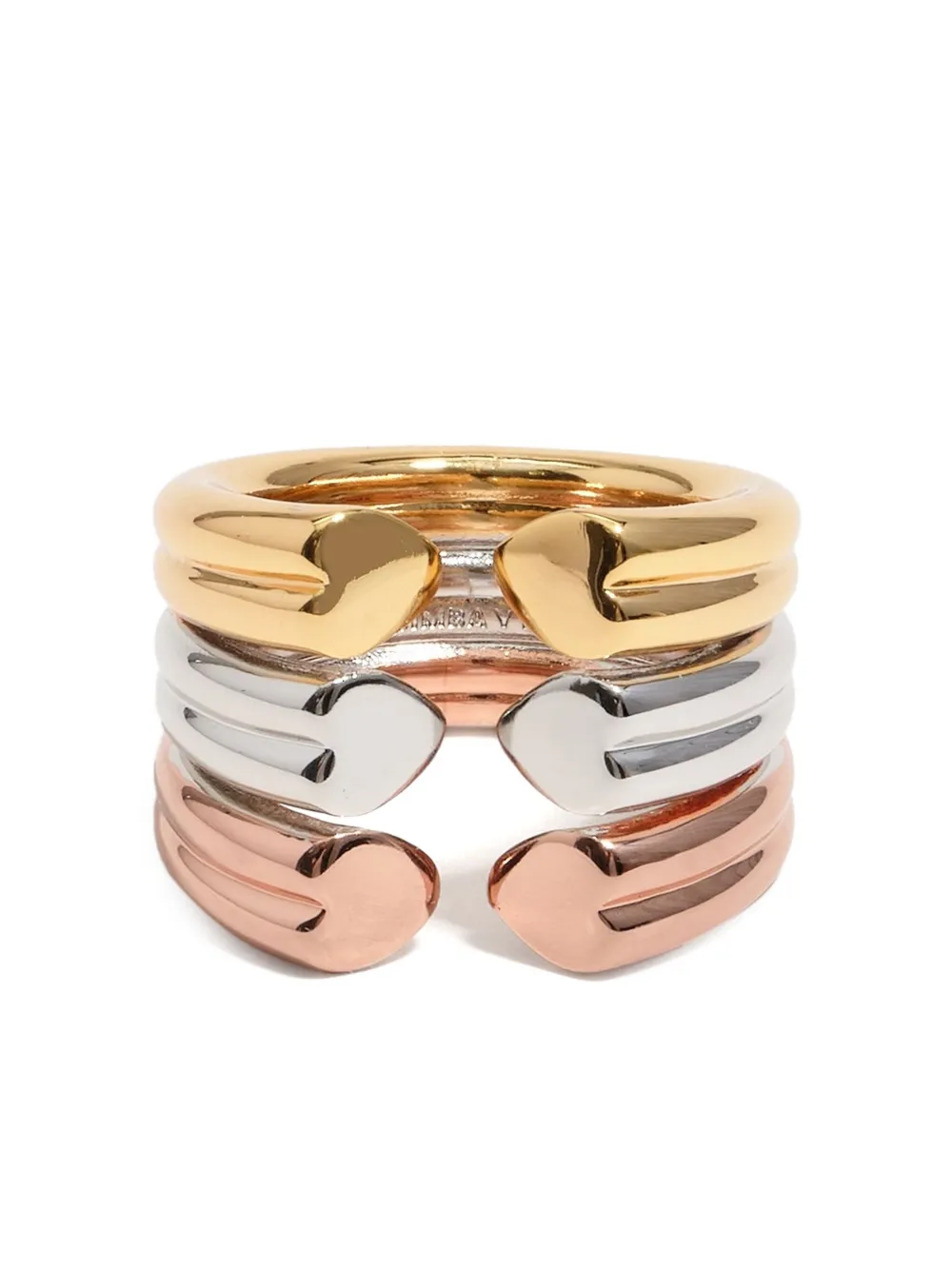 Bimba y Lola heart-motif ring | Gold | Image 1