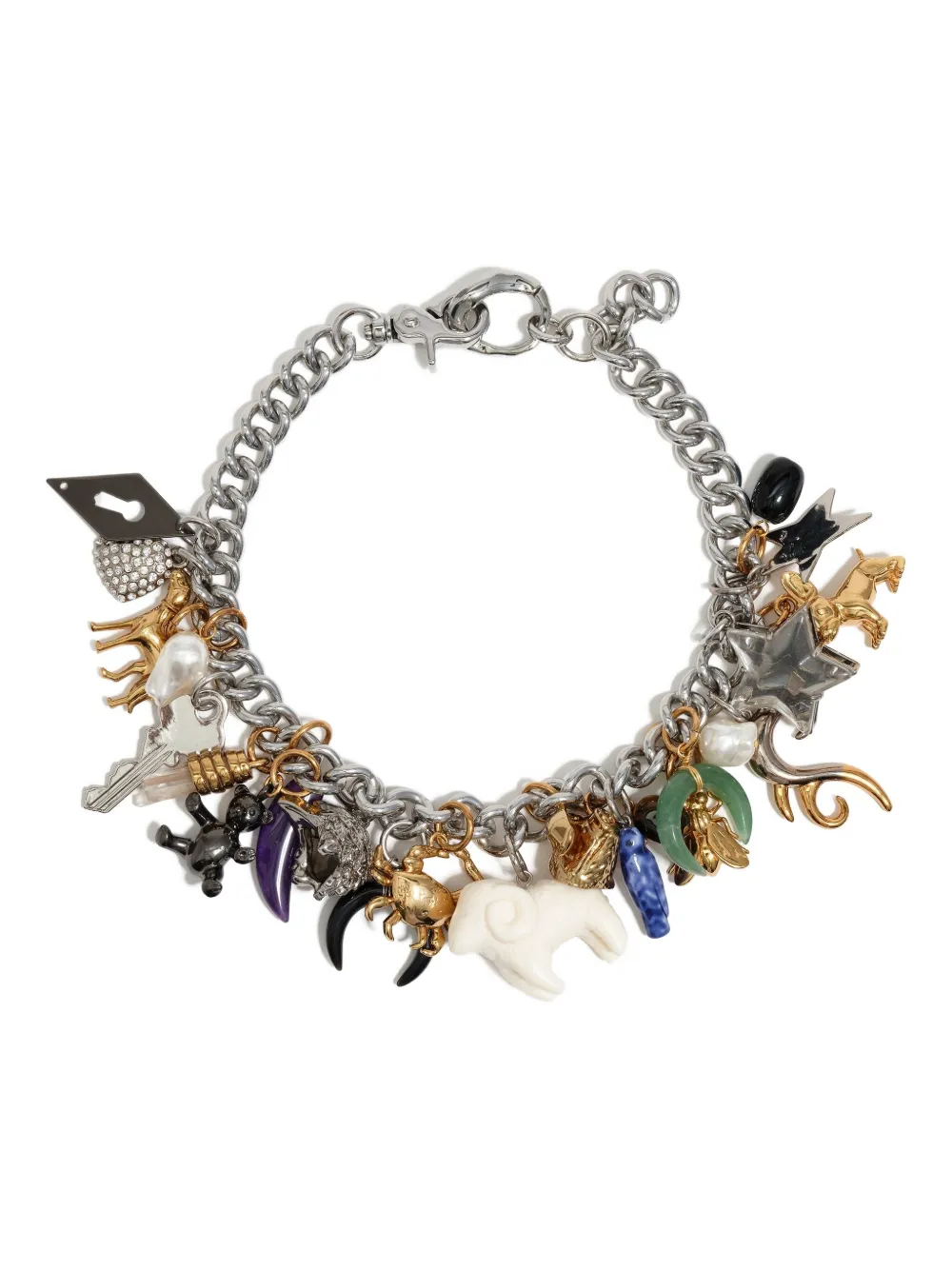 Bimba Y Lola Charm-detail Chain Necklace In Multi