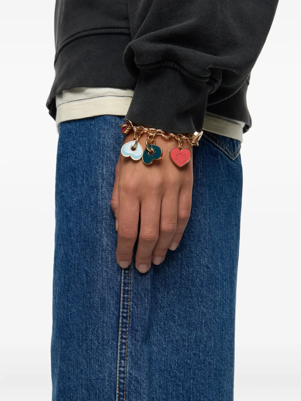 Bimba y Lola heart-charm chain bracelet - Goud