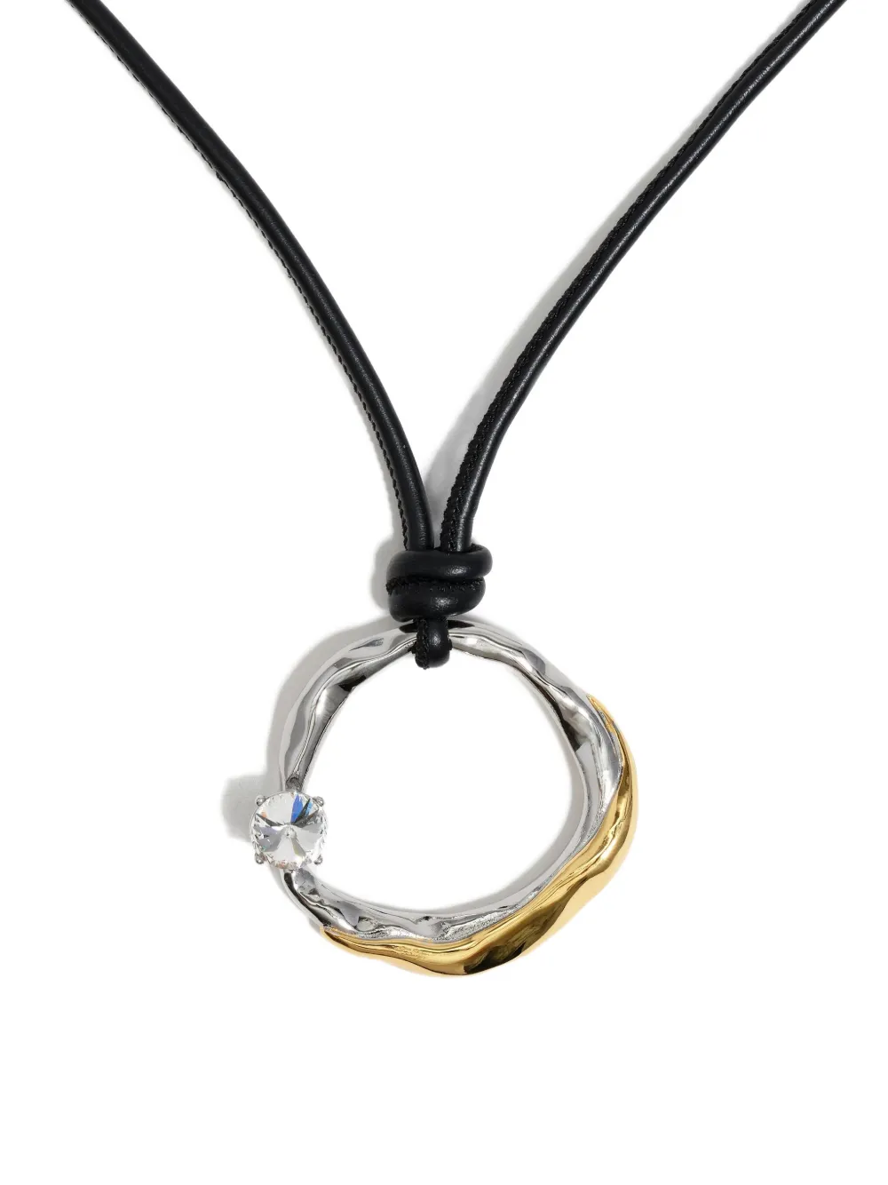 Bimba Y Lola Crystal-embellishment Cord Necklace In Black