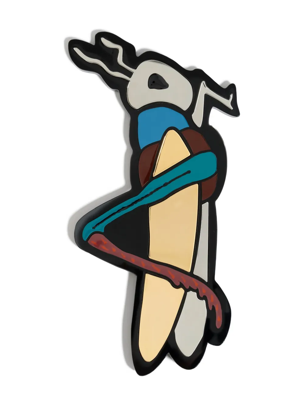 Bimba Y Lola Grasshopper Brooch In Black