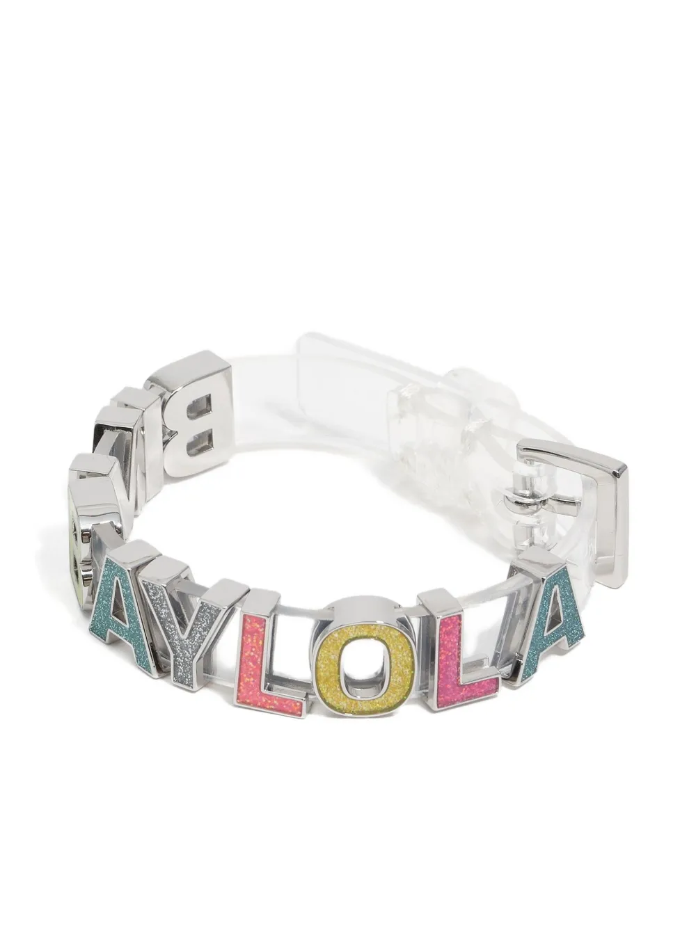 Bimba Y Lola Glitter-letter Bracelet In Multi