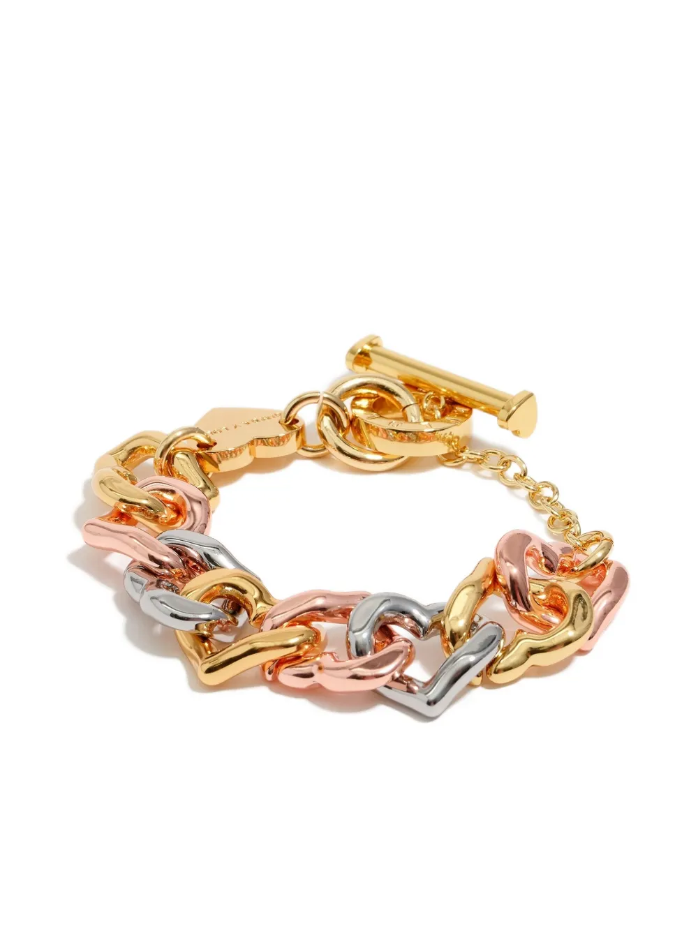 Bimba Y Lola Heart-shaped Chain Bracelet In Gold