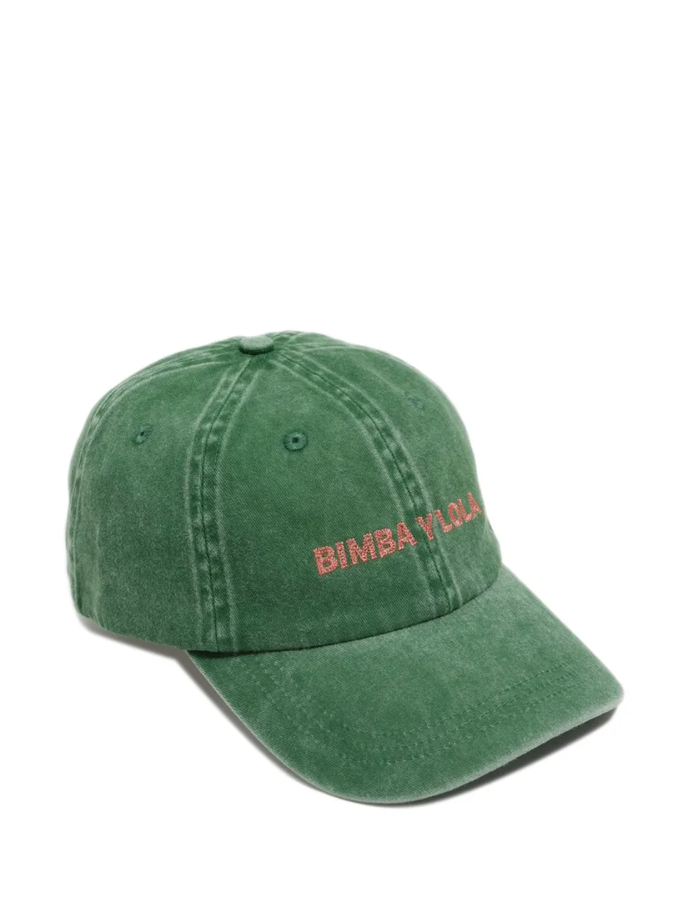 Bimba y Lola Cappello in cotone con ricamo - Verde