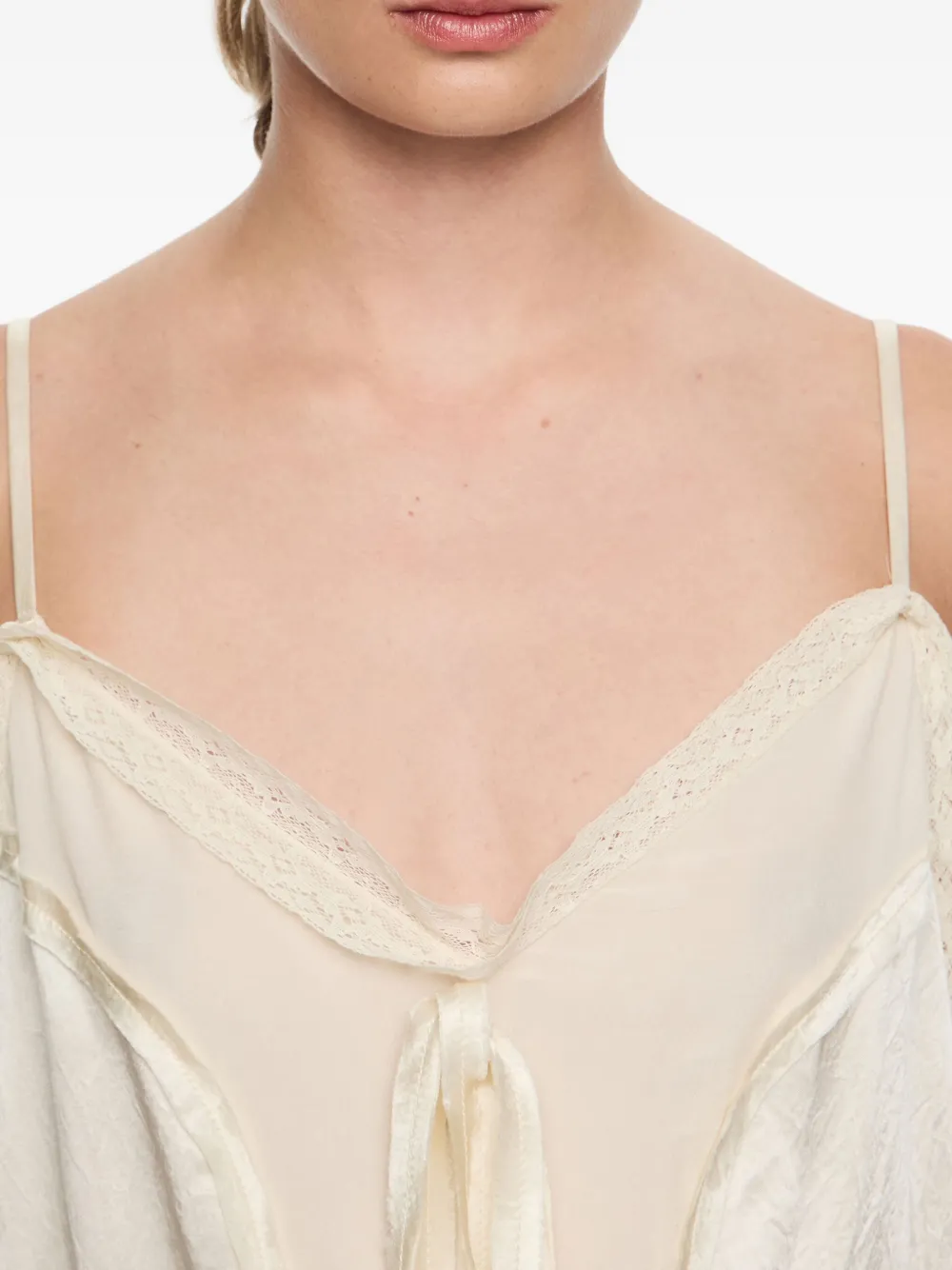 Bimba Y Lola V-neck Midi Dress In Neutral