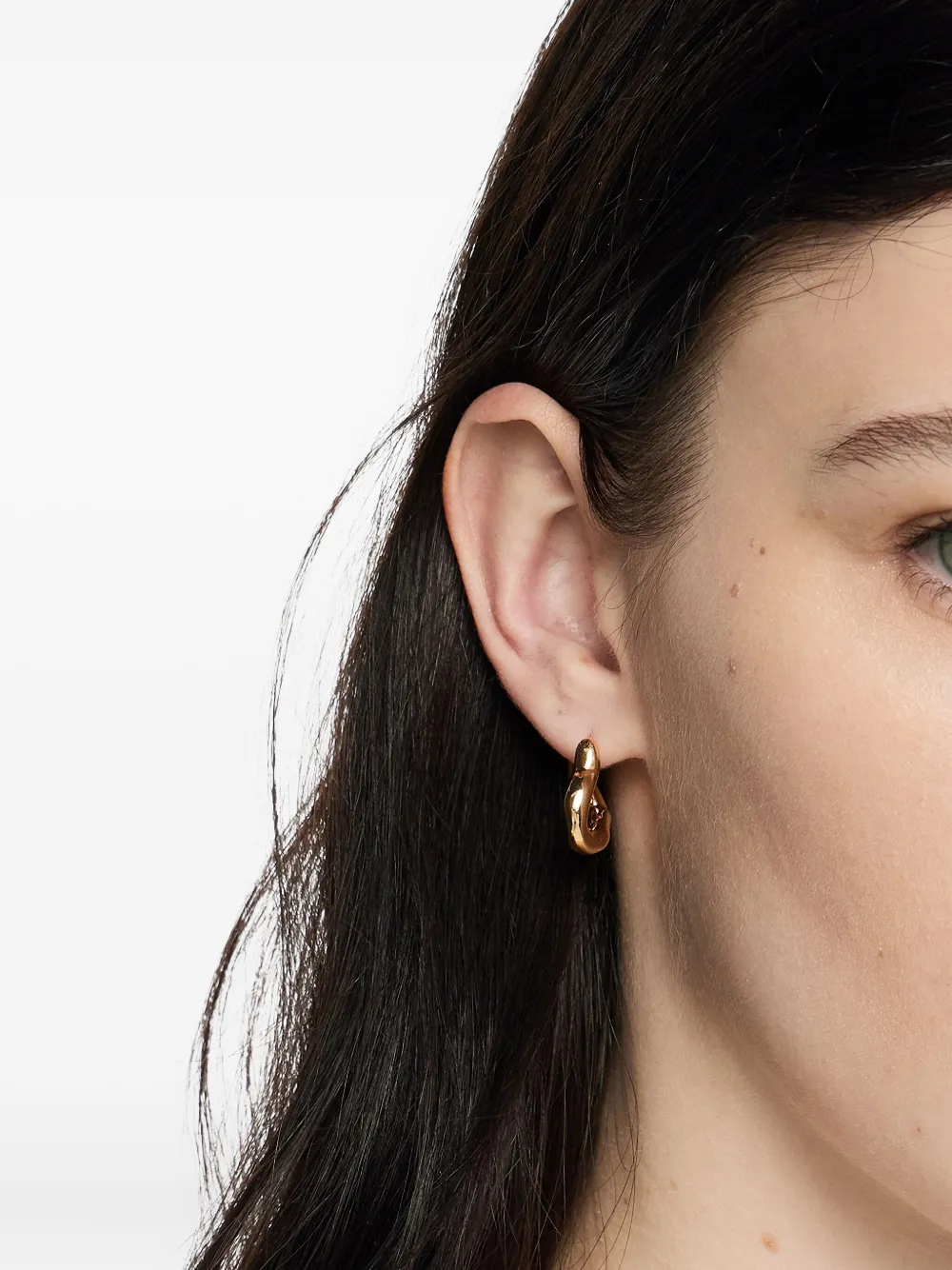 Bimba Y Lola Heart Hoop Earrings In Gold