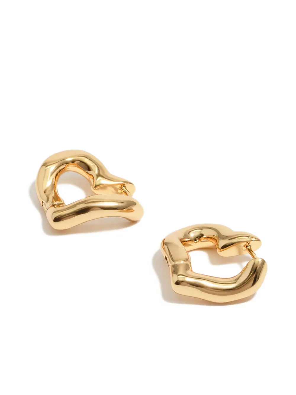 Bimba Y Lola Heart Hoop Earrings In Gold