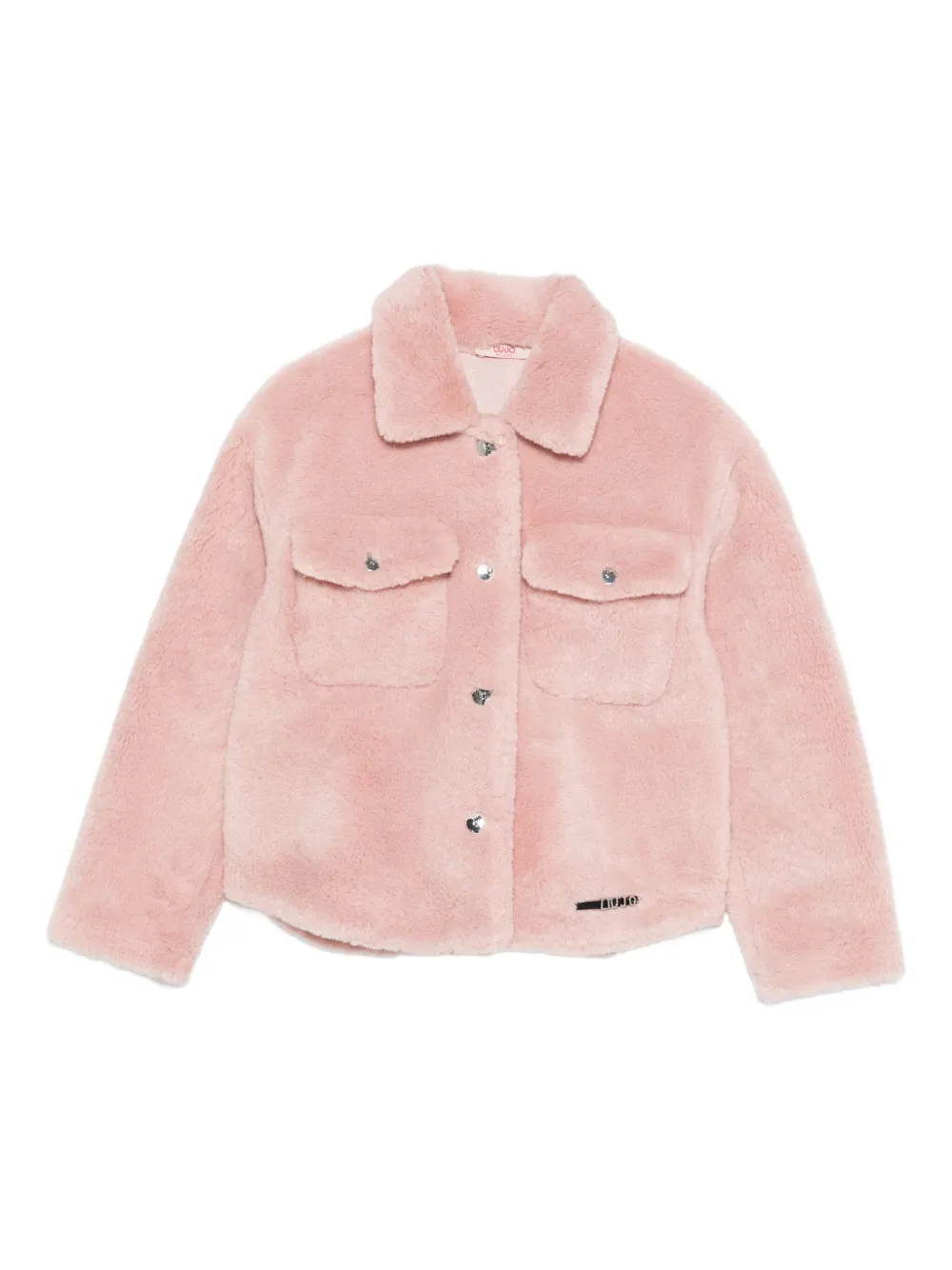 LIU JO flap-pocket faux-fur jacket | Pink | Image 1