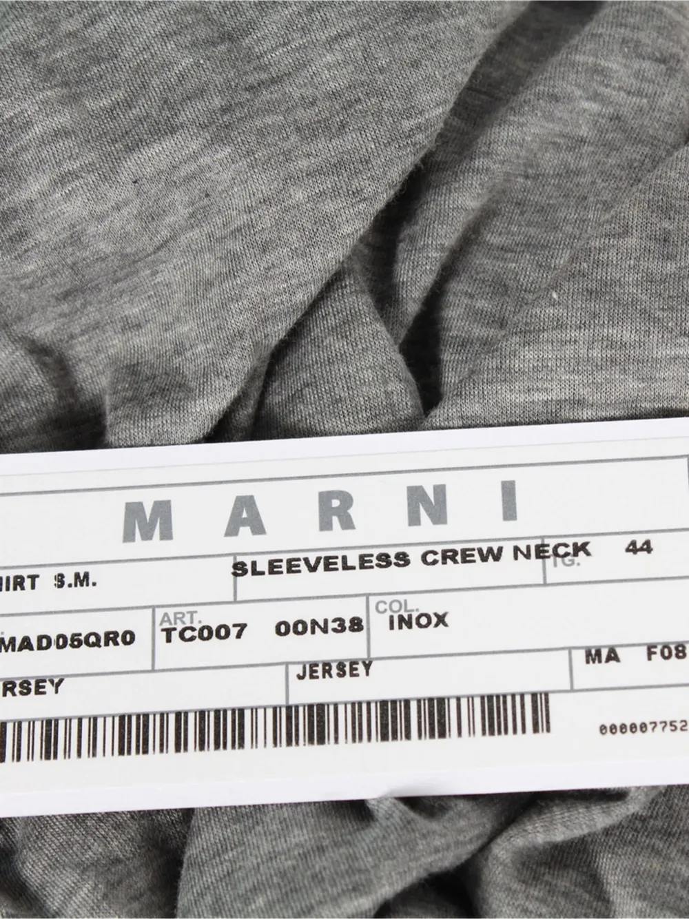 Pre-owned Marni Contrast-collar Cap-sleeve T-shirt In Gray