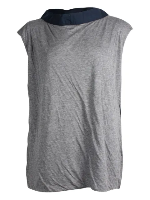 Marni Pre-Owned contrast-collar cap-sleeve T-shirt
