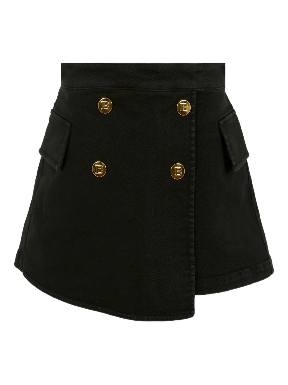 Balmain Kids button-fastening pocket shorts | Black | Image 1