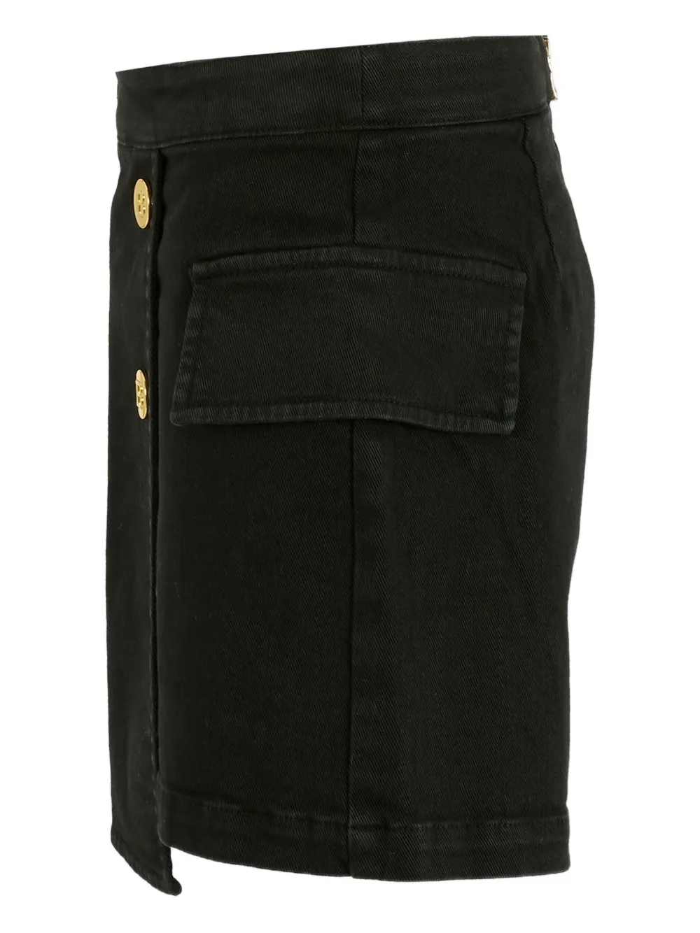 Balmain Button-fastening Pocket Shorts In Blue