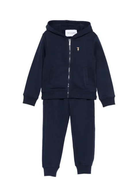 TRUSSARDI JUNIOR hooded zip-up tracksuit set