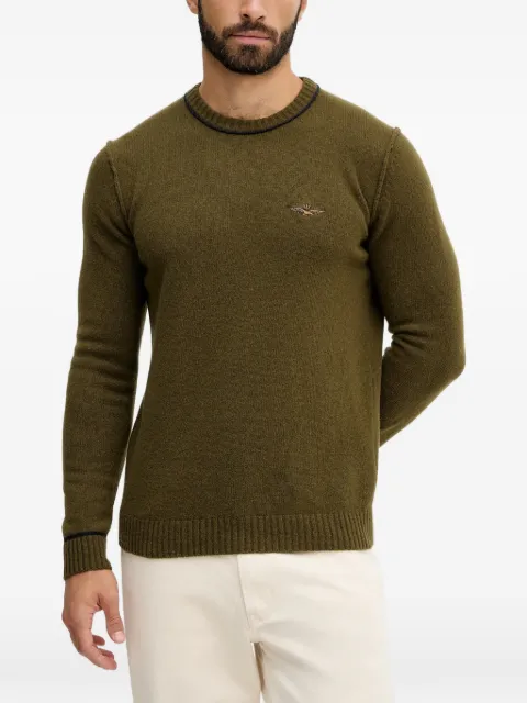Aeronautica Militare embroidered round-neck sweater
