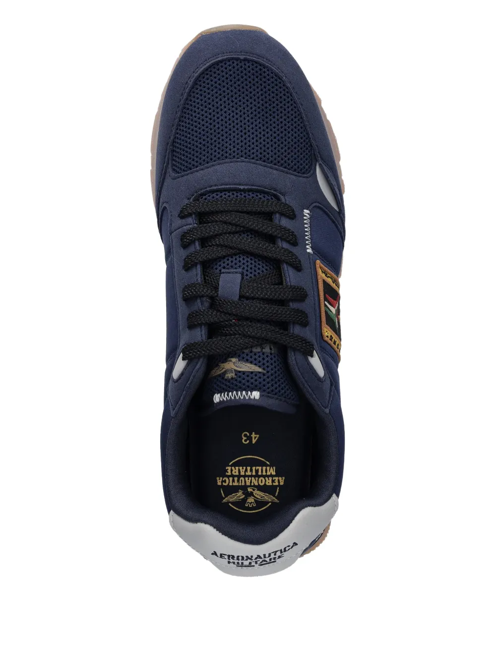 Aeronautica Militare Sneakers met patch Blauw