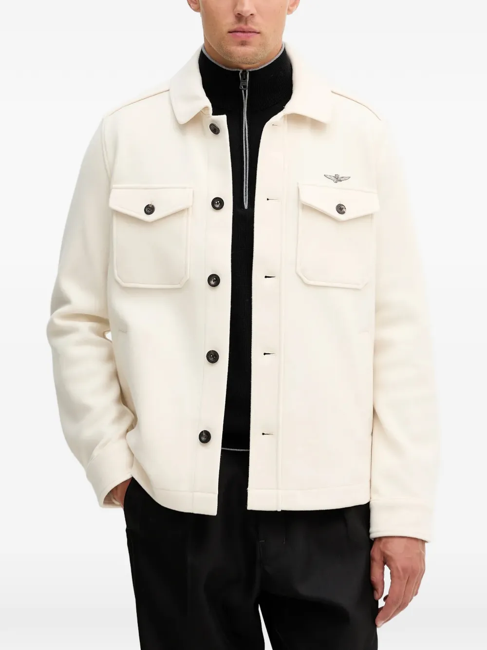 Aeronautica Militare chest-pocket button overshirt - Toni neutri