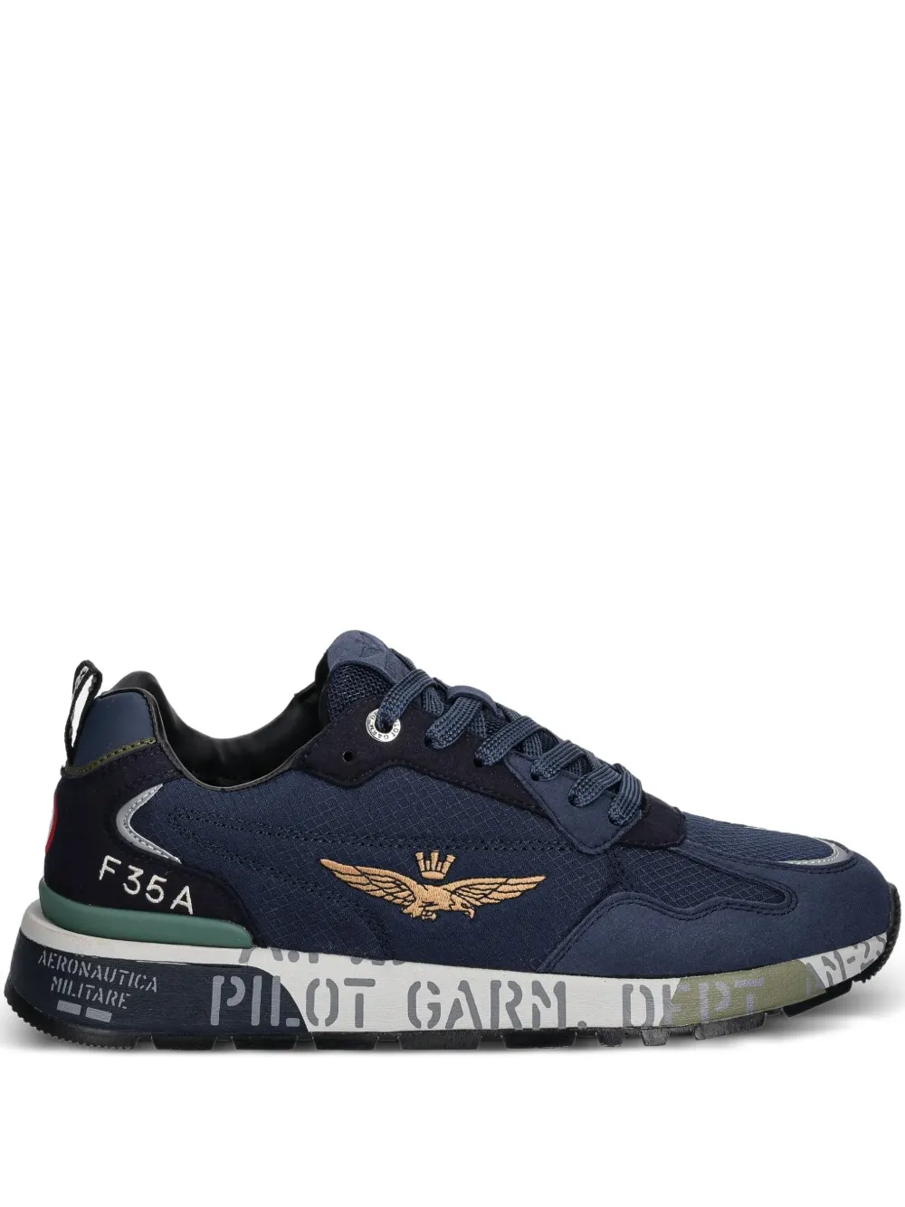 Aeronautica Militare logo-detail sneakers - Blu