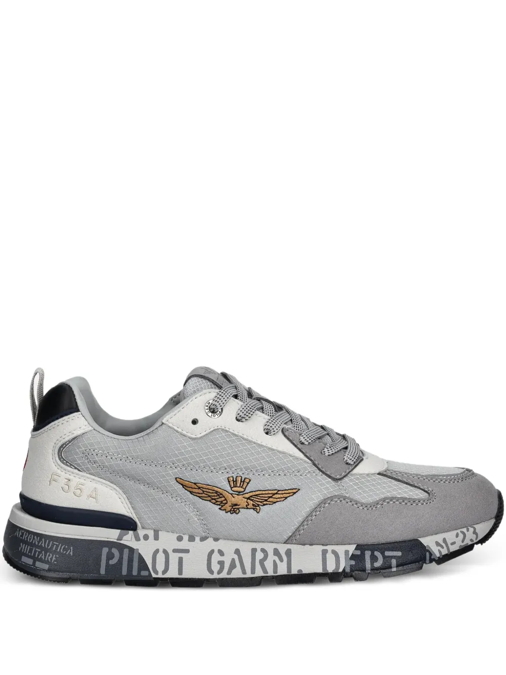 Aeronautica Militare logo-detail sneakers - Grigio