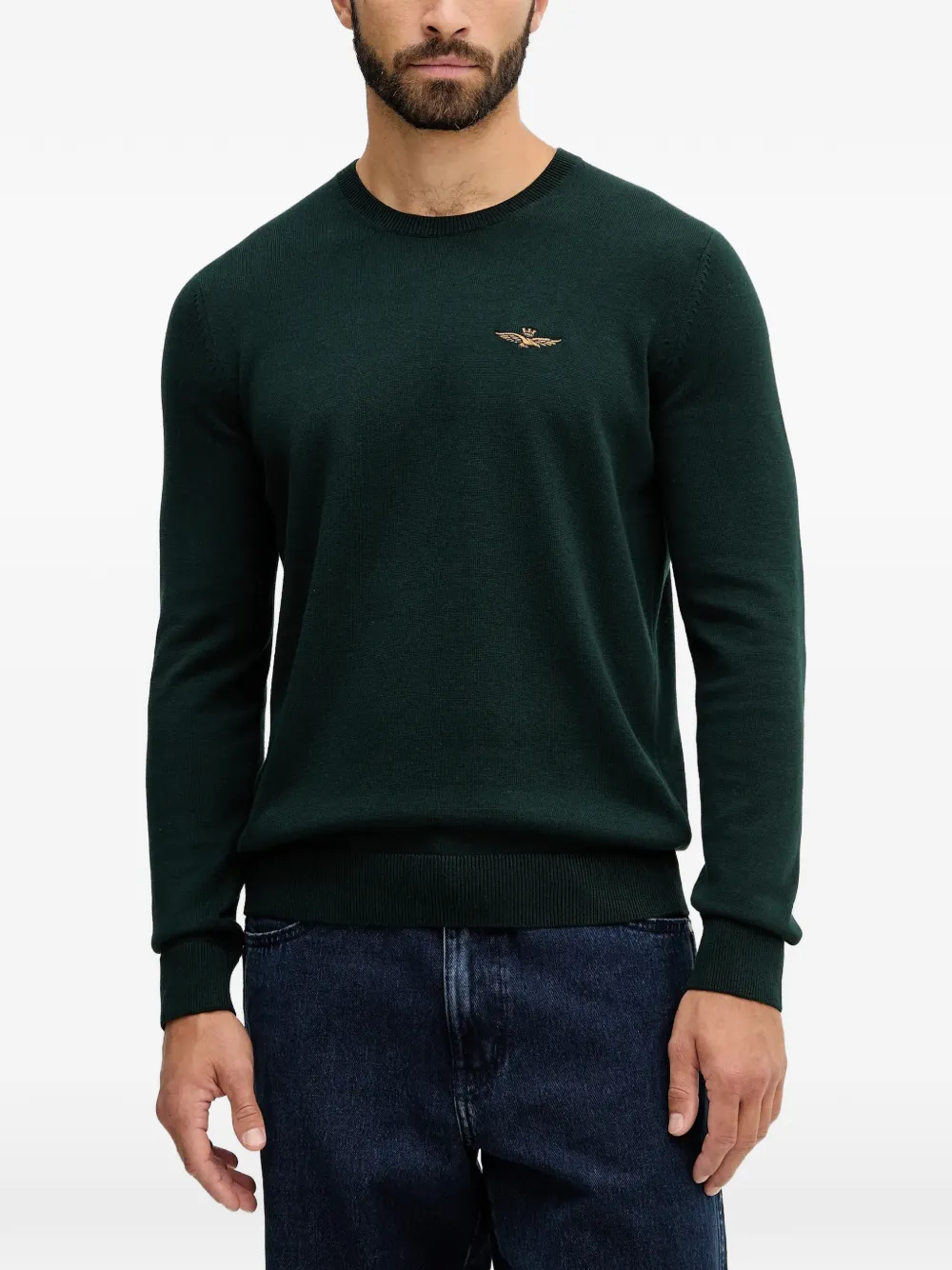 Aeronautica Militare embroidered sweater - Grün