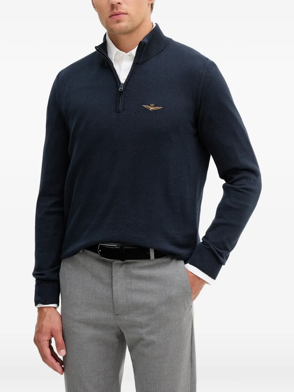 Aeronautica Militare Pullover mit Reißverschluss - Blau