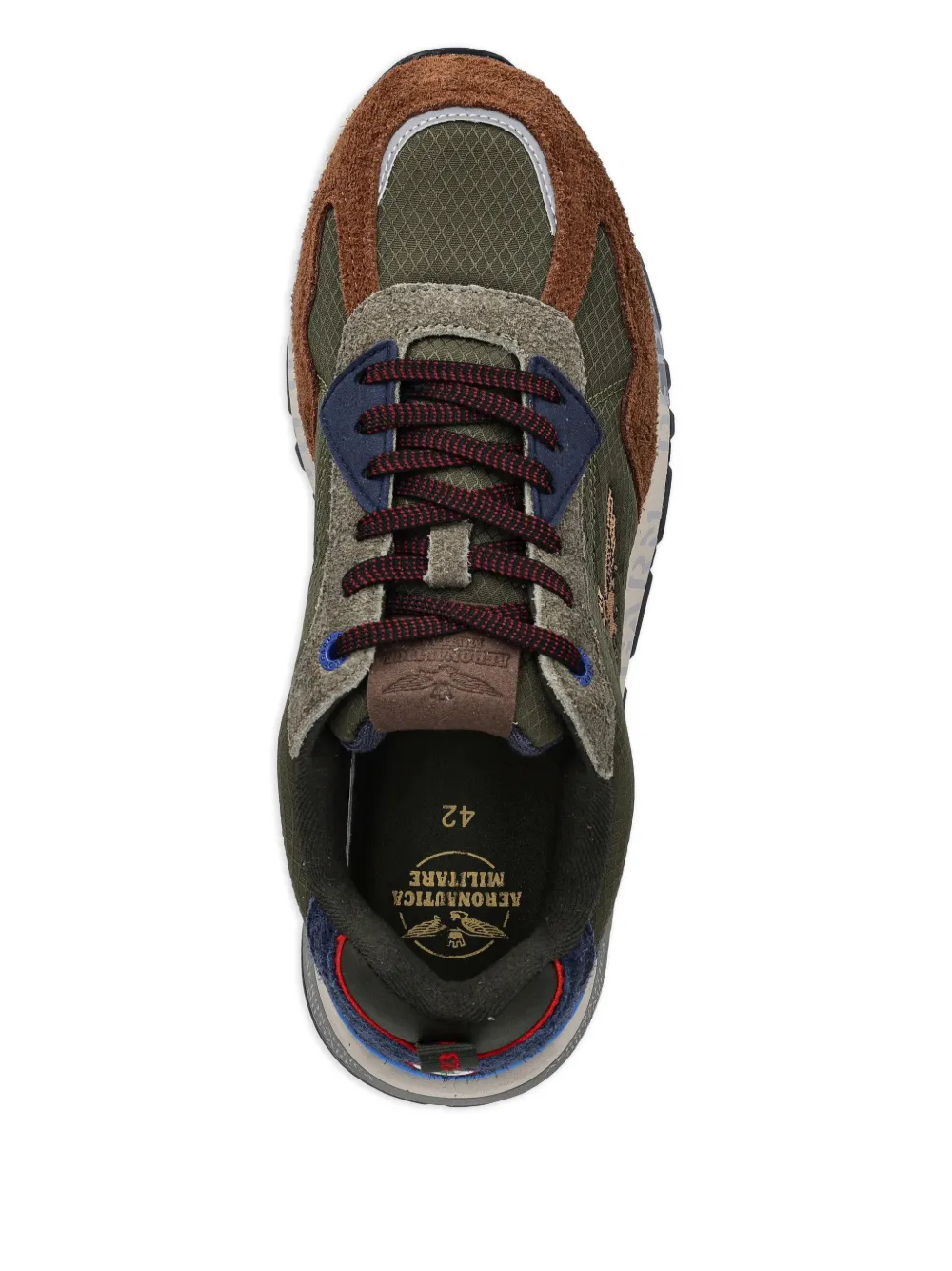 Aeronautica Militare Sneakers met logo-applicatie Groen