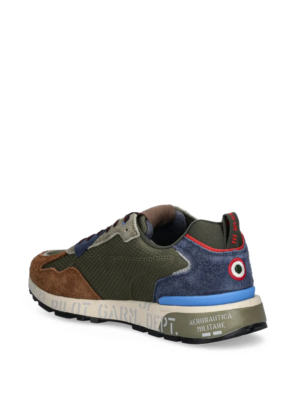 Aeronautica Militare Sneakers met logo-applicatie Groen