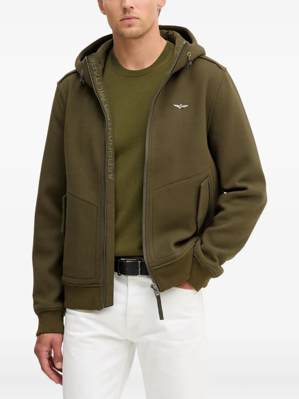 Aeronautica Militare zip-up hoodie - Grün