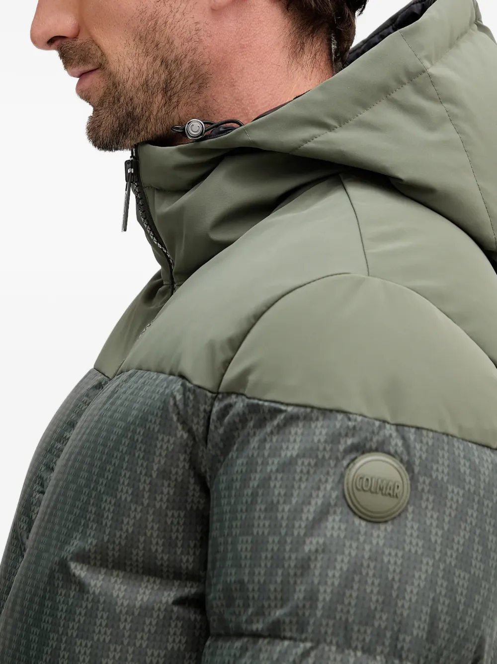 Colmar Jack met capuchon en patroon Groen