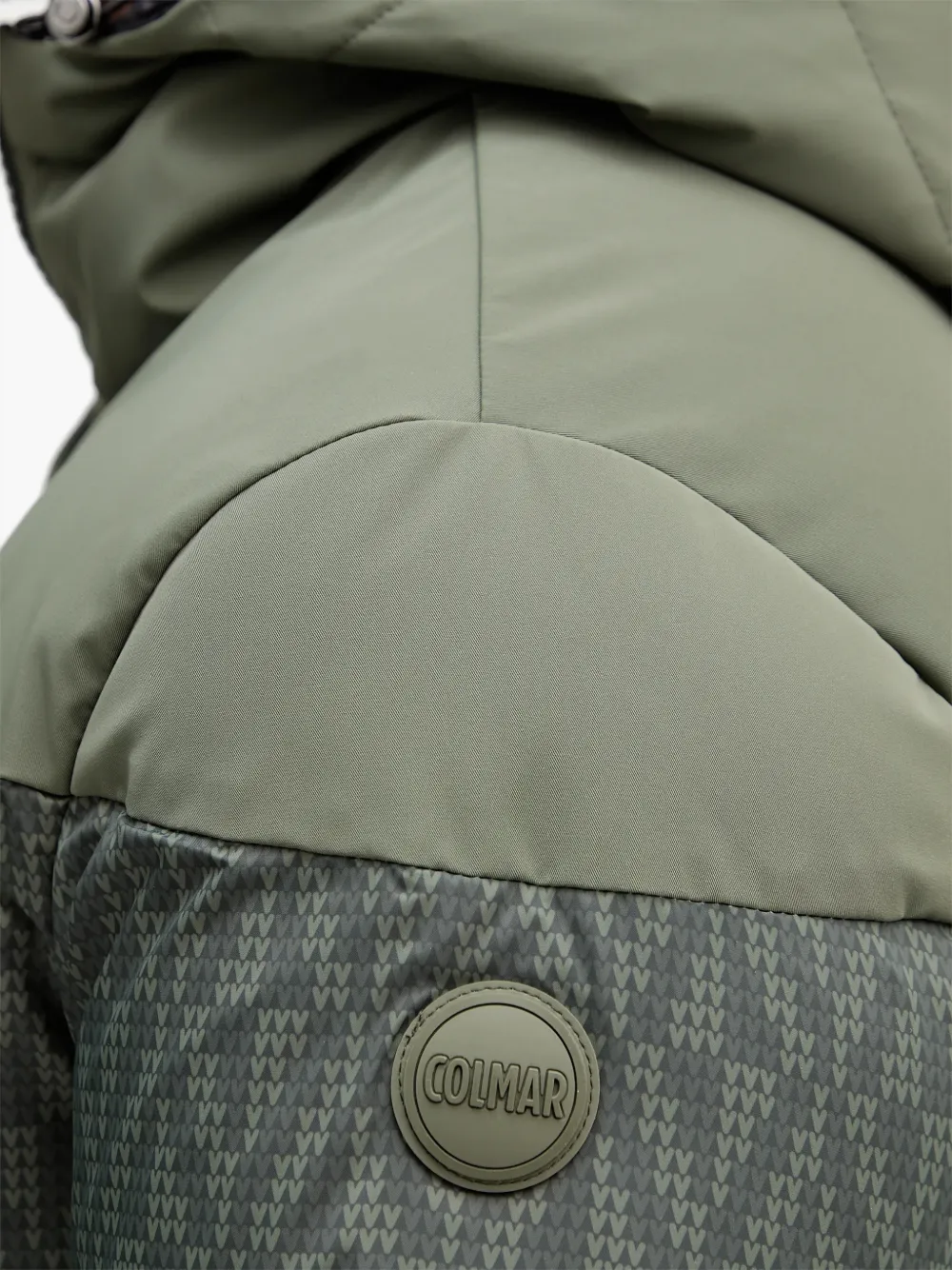 Colmar Jack met capuchon en patroon Groen