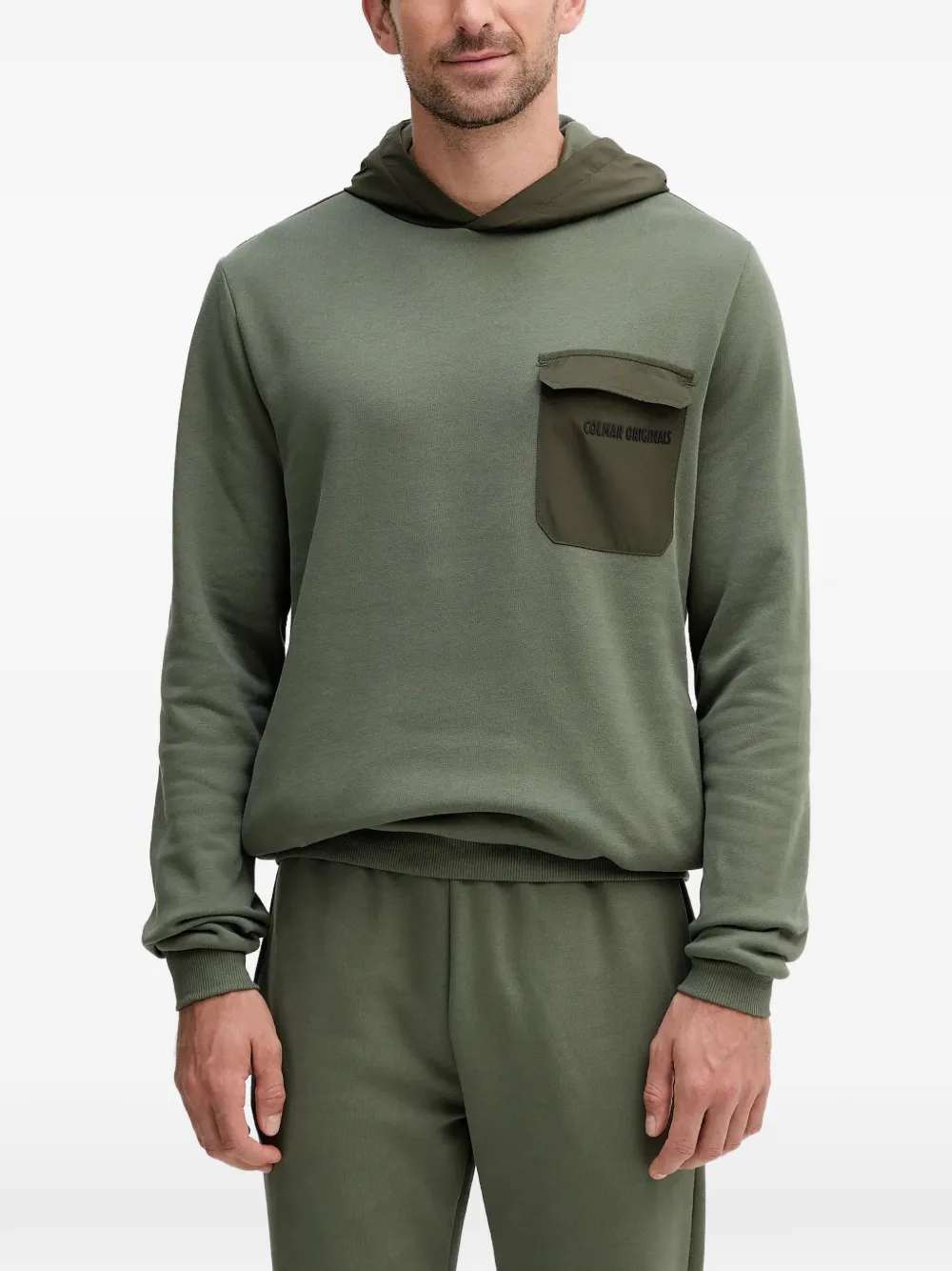 Colmar chest-pocket hoodie - Verde