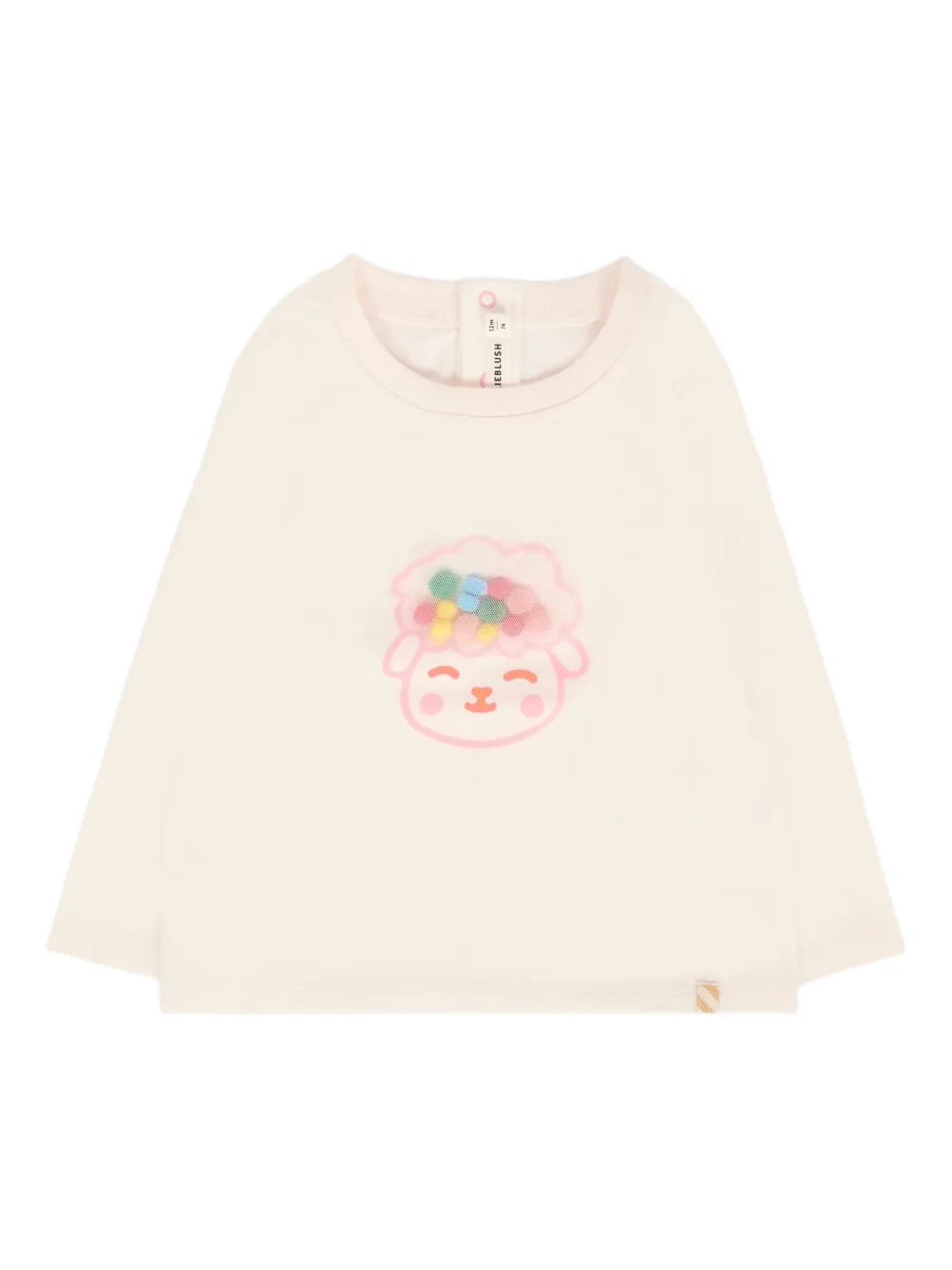 Billieblush Babies' Sheep-applique Long-sleeve Top In Neutral
