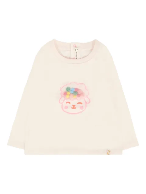 Billieblush sheep-applique long-sleeve top