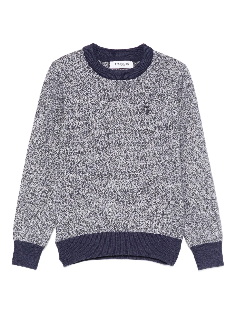 TRUSSARDI JUNIOR speckle-detailed crew-neck sweater | Blue | Image 1
