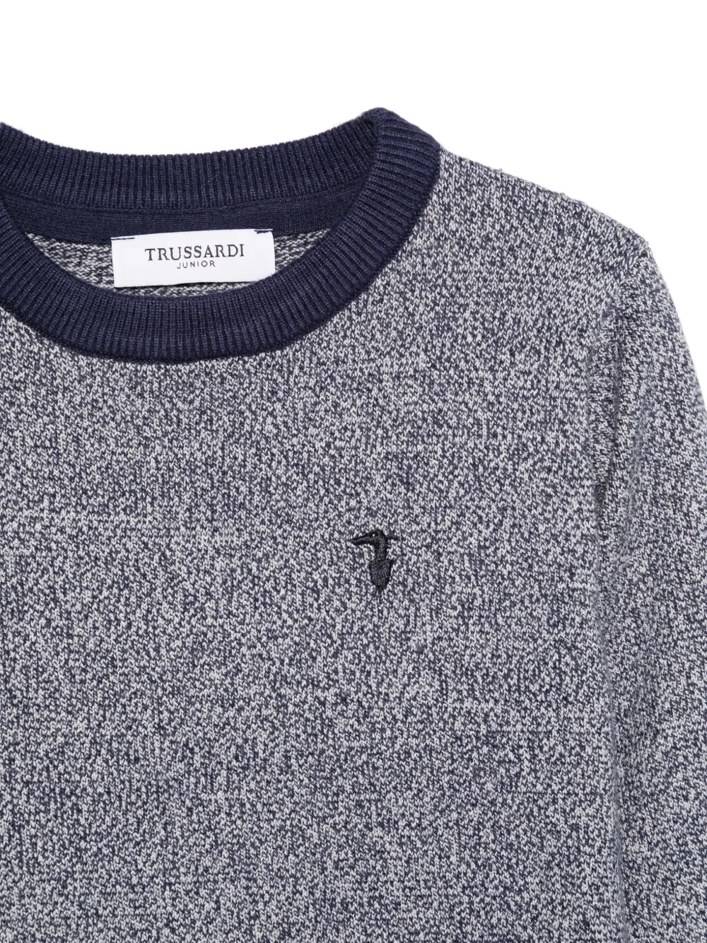 TRUSSARDI JUNIOR Trui met gespikkeld detail en ronde hals Blauw